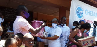 GUINEE-CONTRE LA COVID-19 : L’ONG CHEFAIDE ASSISTE L’ECOLE PRIMAIRE DE LAMBANYI