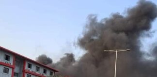 UN INCENDIE RAVAGE UNE PARTIE DU GRAND MARCHÉ DE CONAKRY