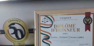 LE JUGE GUINÉEN MOHAMED DIAWARA HONORÉ PAR DES MAGISTRATS IVOIRIENS