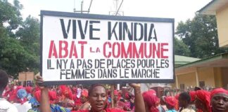 KINDIA SOUS TENSION: LES FEMMES DEMANDENT QUE LE CL. DOUMBOUYA INTERVIENNE!