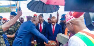 GUINÉE : POSE DE LA PREMIÈRE PIERRE POUR LE SIÈGE DE LA SÉCURITÉ….